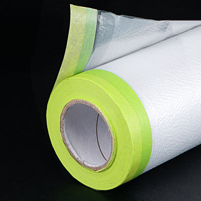 Harfington Pre-Taped Masking Film with Medium-Tack Painters Tape