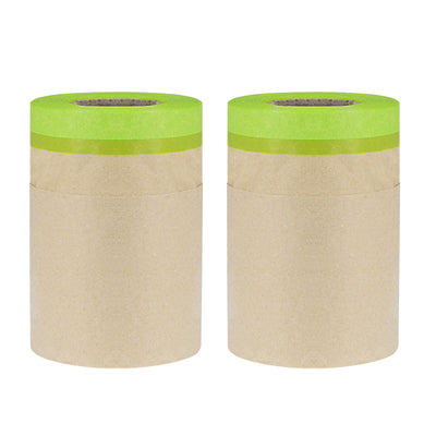 Harfington Pre-Taped Masking Film Brown Paper with Medium-Tack Tape
