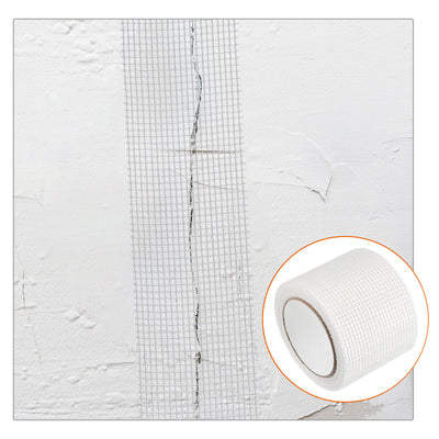 Harfington Drywall Joint Tape Self-Adhesive Fiberglass 3.9-inch x 82-feet, 2.8mm Mesh 2Pcs