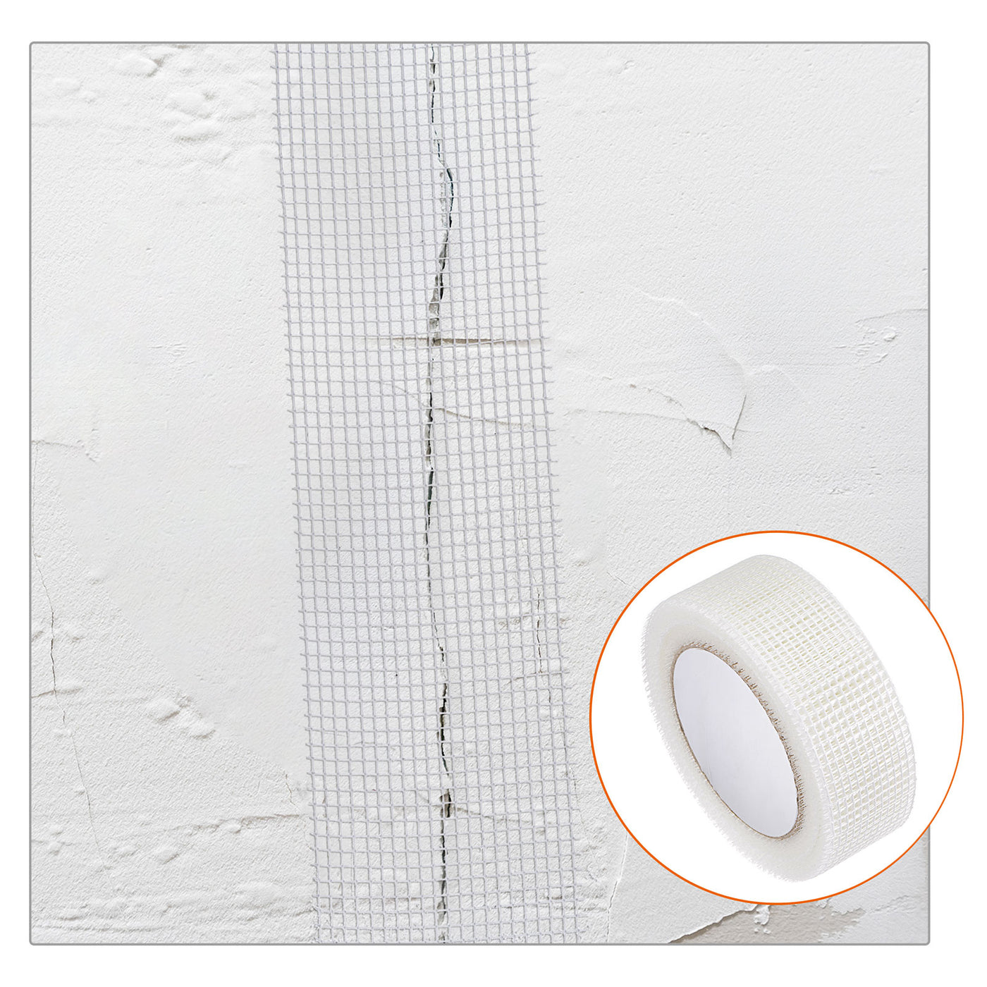 Harfington Drywall Joint Tape Self-Adhesive Fiberglass 1.8-inch x 98-feet, 2.8mm Mesh 2Pcs