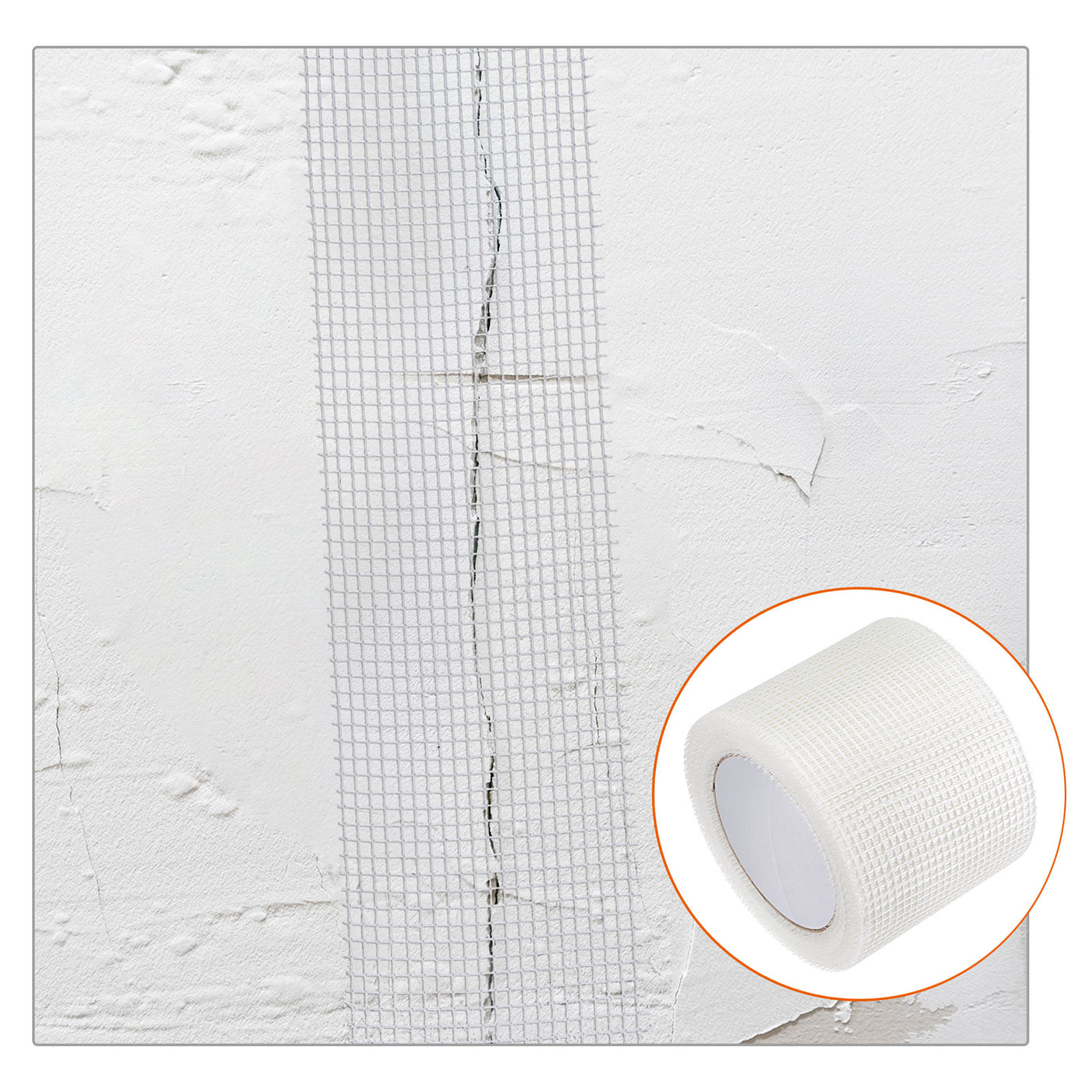 Harfington Drywall Joint Tape Self-Adhesive Fiberglass 3.9-inch x 98-feet, 2.8mm Mesh 2Pcs