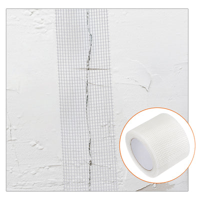 Harfington Drywall Joint Tape Self-Adhesive Fiberglass 3.9-inch x 98-feet, 2.8mm Mesh 2Pcs