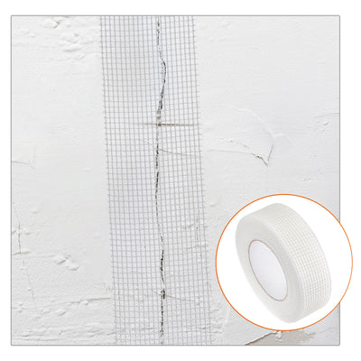 Harfington Drywall Joint Tape Self-Adhesive Fiberglass 1.8-inch x 164-feet, 2.8mm Mesh 2Pcs