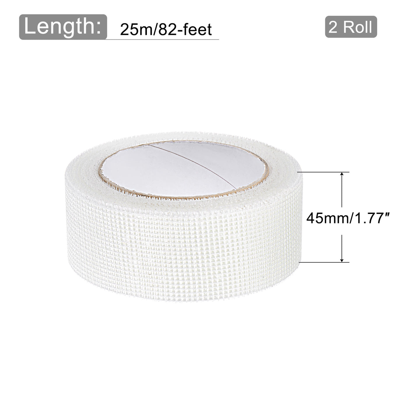 Harfington Drywall Joint Tape Self-Adhesive Fiberglass 1.8-inch x 82-feet, 2mm Mesh 2Pcs