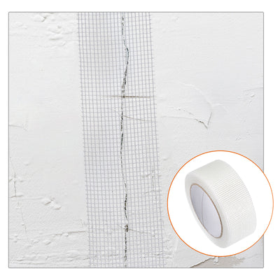 Harfington Drywall Joint Tape Self-Adhesive Fiberglass 1.8-inch x 82-feet, 2mm Mesh 2Pcs