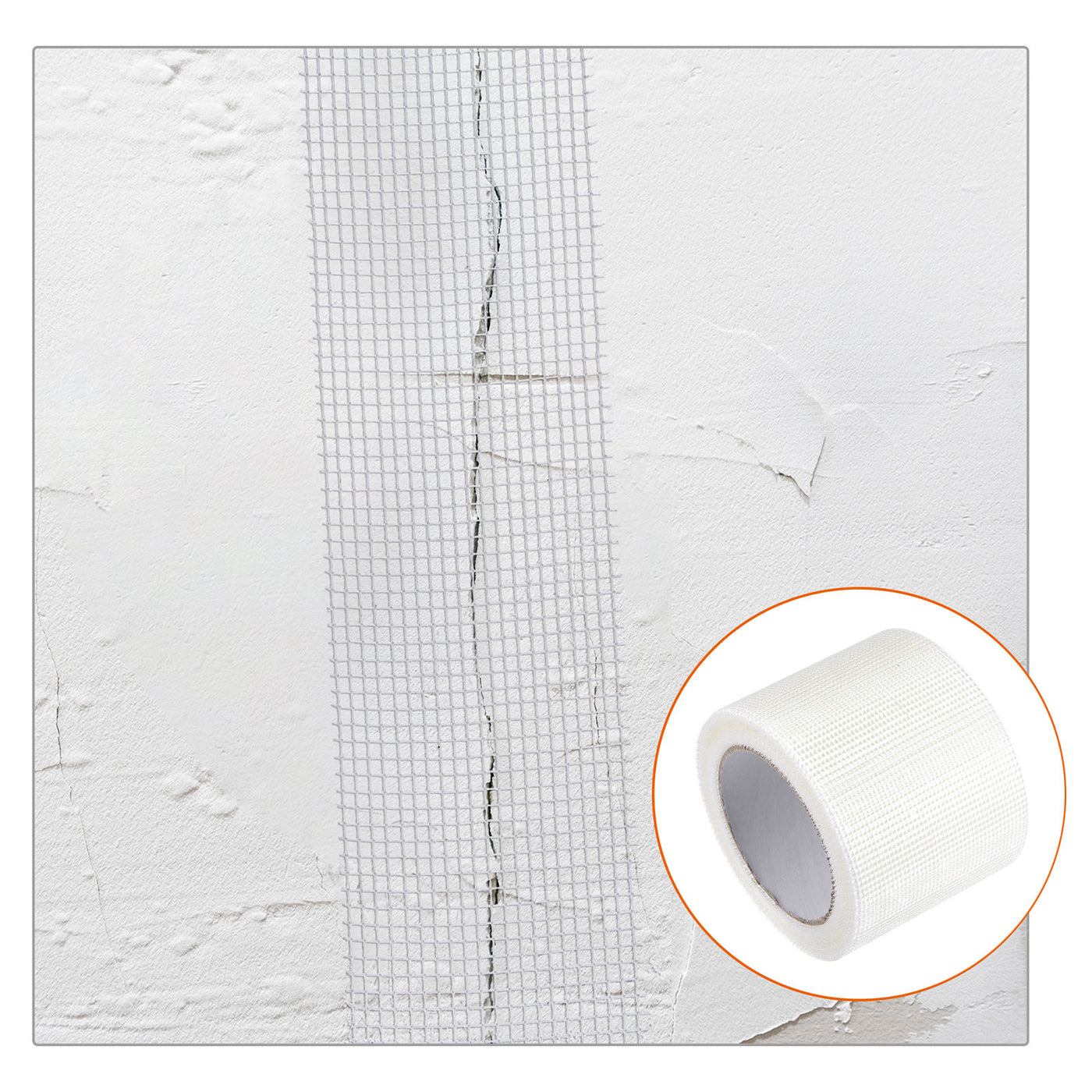 Harfington Drywall Joint Tape Self-Adhesive Fiberglass 3.2-inch x 82-feet, 2mm Mesh 2Pcs