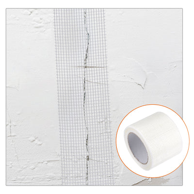 Harfington Drywall Joint Tape Self-Adhesive Fiberglass 3.2-inch x 82-feet, 2mm Mesh 2Pcs