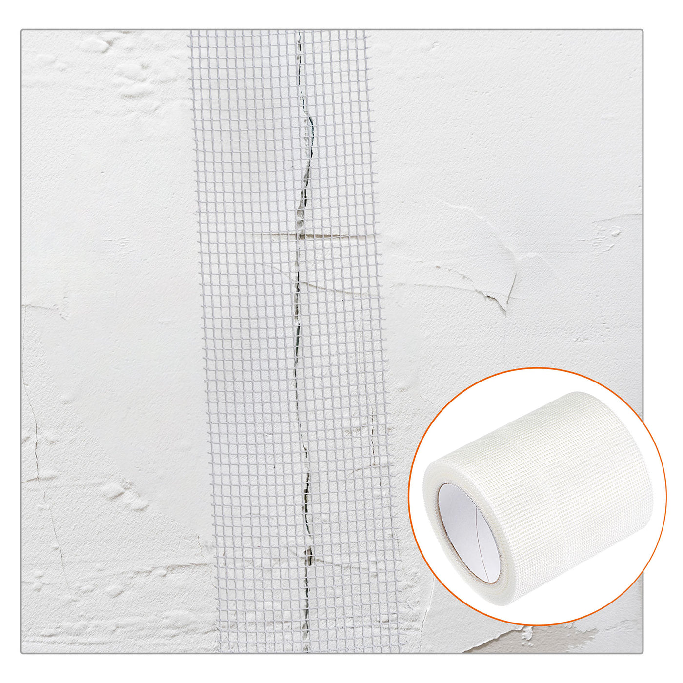 Harfington Drywall Joint Tape Self-Adhesive Fiberglass 5.9-inch x 98-feet, 2mm Mesh 2Pcs