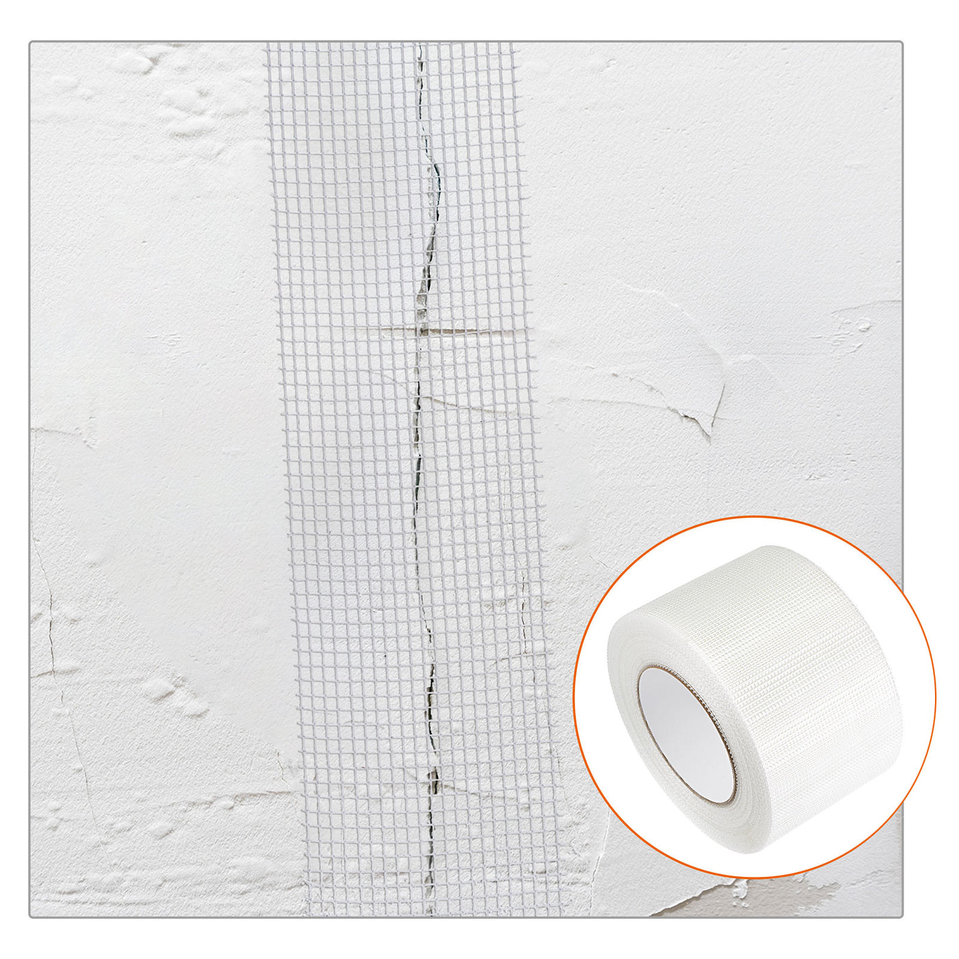 Harfington Drywall Joint Tape Self-Adhesive Fiberglass 3.9-inch x 164-feet, 2mm Mesh 2Pcs