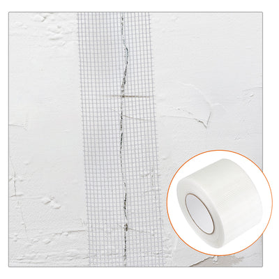 Harfington Drywall Joint Tape Self-Adhesive Fiberglass 3.9-inch x 164-feet, 2mm Mesh 2Pcs