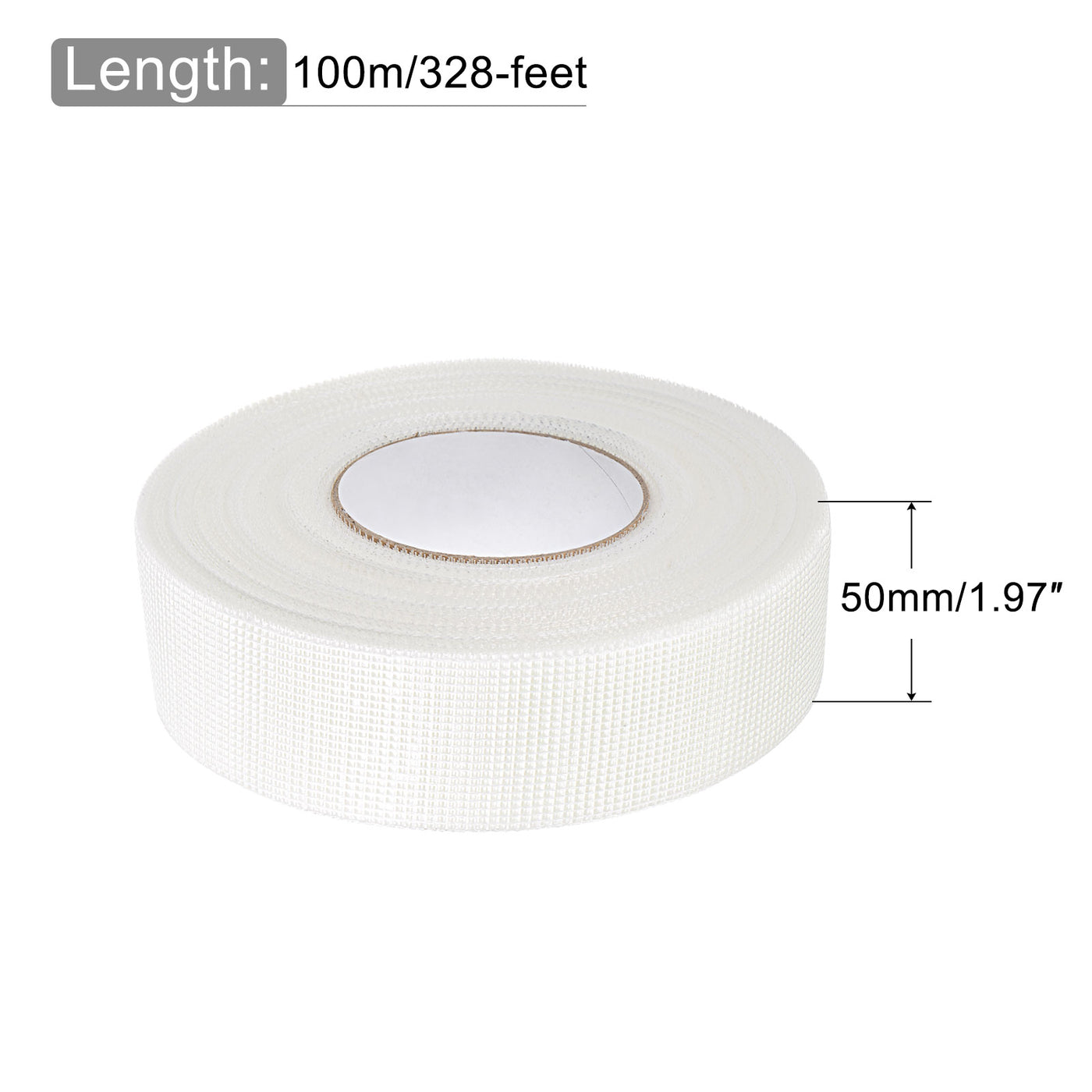 Harfington Drywall Joint Tape Self-Adhesive Fiberglass 2-inch x 328-feet, 2mm Mesh