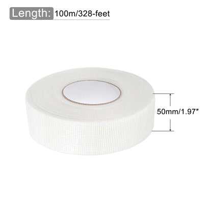 Harfington Drywall Joint Tape Self-Adhesive Fiberglass 2-inch x 328-feet, 2mm Mesh