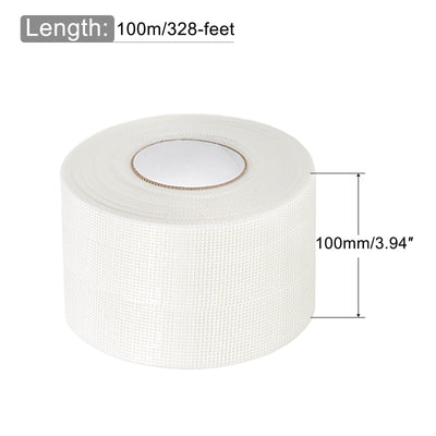 Harfington Drywall Joint Tape Self-Adhesive Fiberglass 3.9-inch x 328-feet, 2mm Mesh