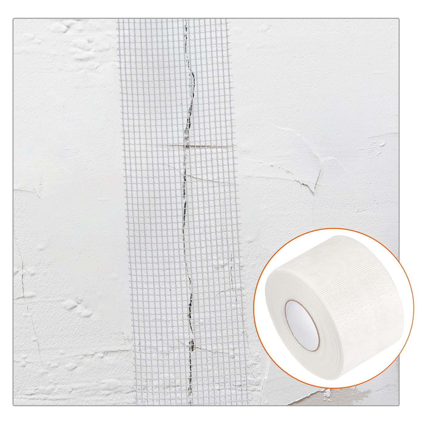 Harfington Drywall Joint Tape Self-Adhesive Fiberglass 3.9-inch x 328-feet, 2mm Mesh