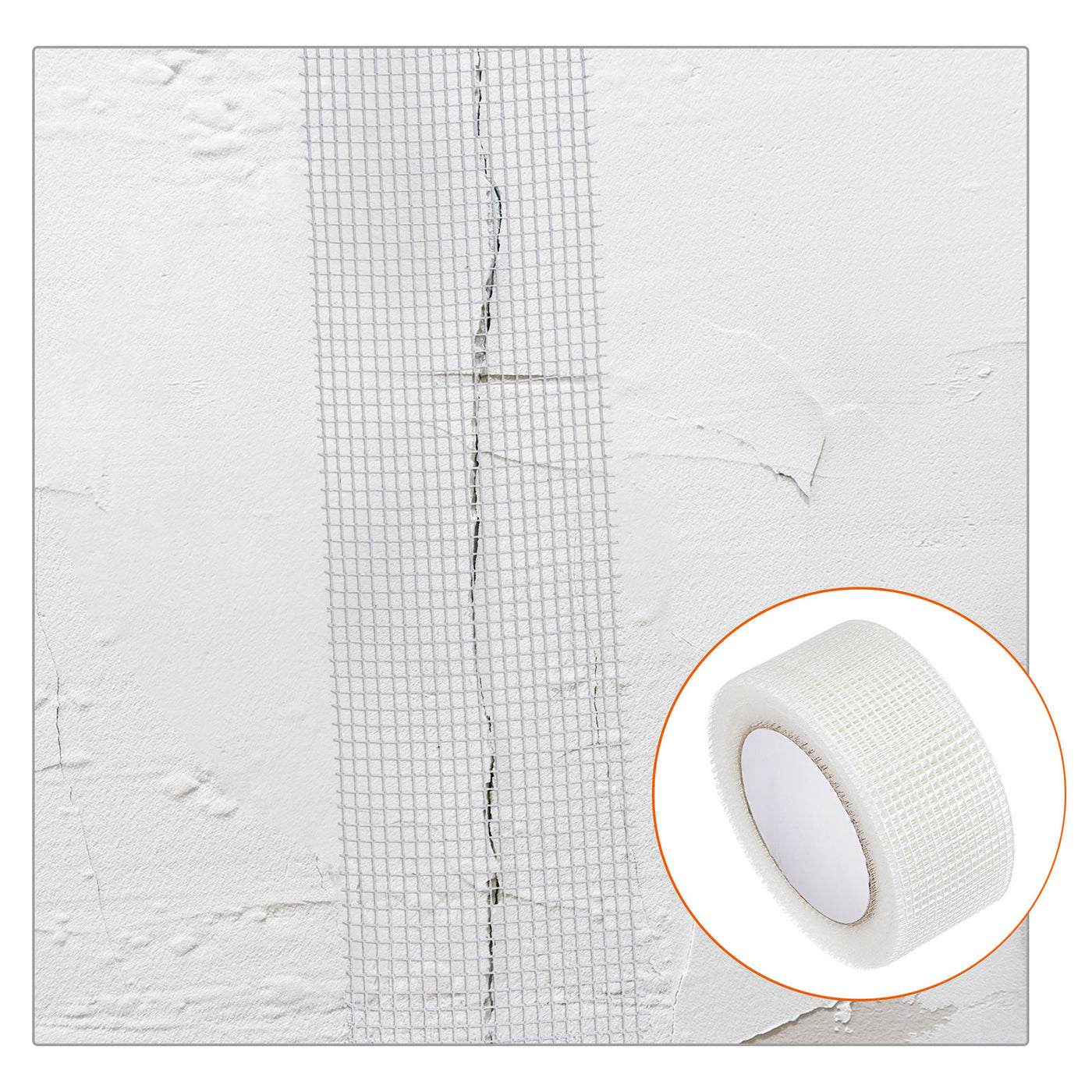 Harfington Drywall Joint Tape Self-Adhesive Fiberglass 2.4-inch x 98-feet, 2.8mm Mesh 3Pcs