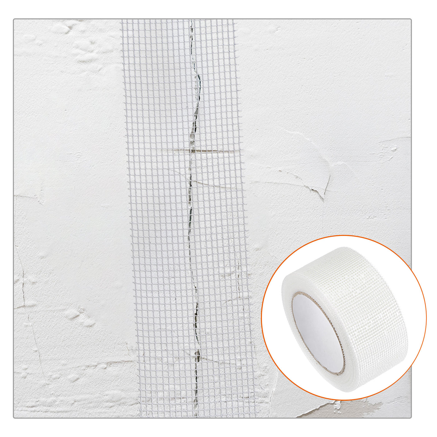 Harfington Drywall Joint Tape Self-Adhesive Fiberglass 3.2-inch x 98-feet, 2mm Mesh 3Pcs