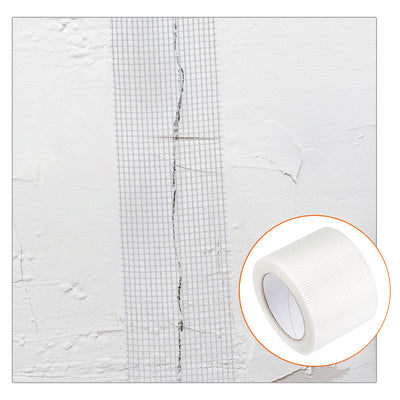 Harfington Drywall Joint Tape Self-Adhesive Fiberglass 3.5-inch x 98-feet, 2mm Mesh 3Pcs