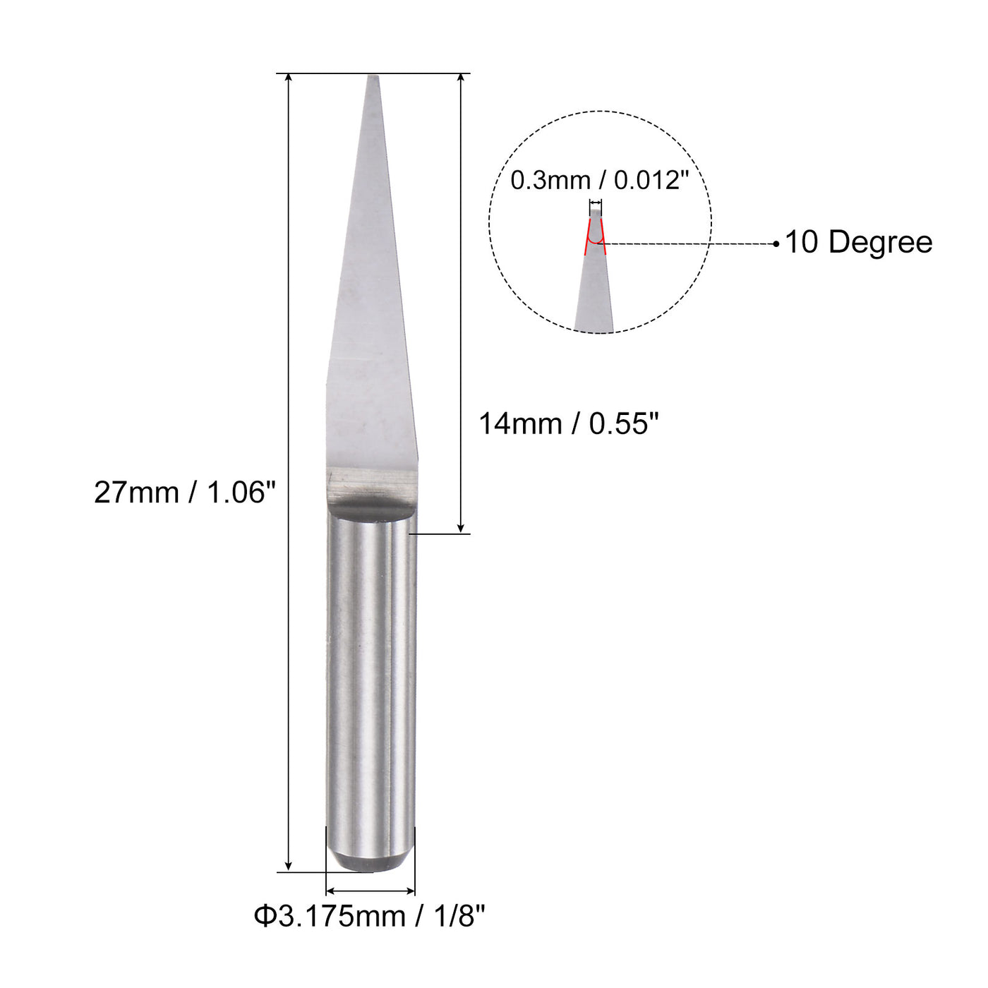 Harfington Solid Carbide Wood Engraving CNC Router Bit