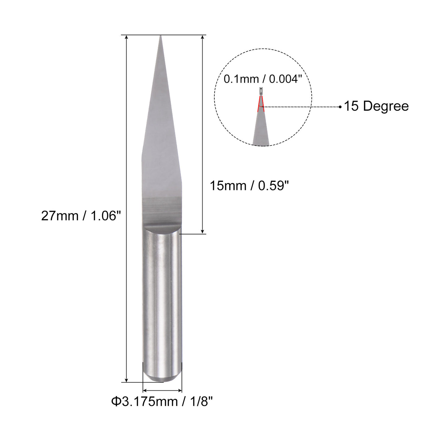Harfington Solid Carbide Wood Engraving Carving CNC Router Bit