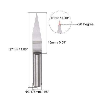 Harfington Solid Carbide Wood Engraving CNC Router Bit Carving Tool