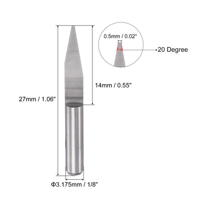 Harfington Solid Carbide Wood Engraving CNC Router Bit Carving Cutter