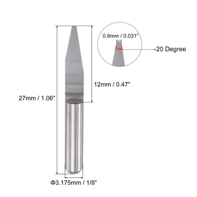 Harfington Solid Carbide Wood Engraving CNC Router Bit Carving Cutter