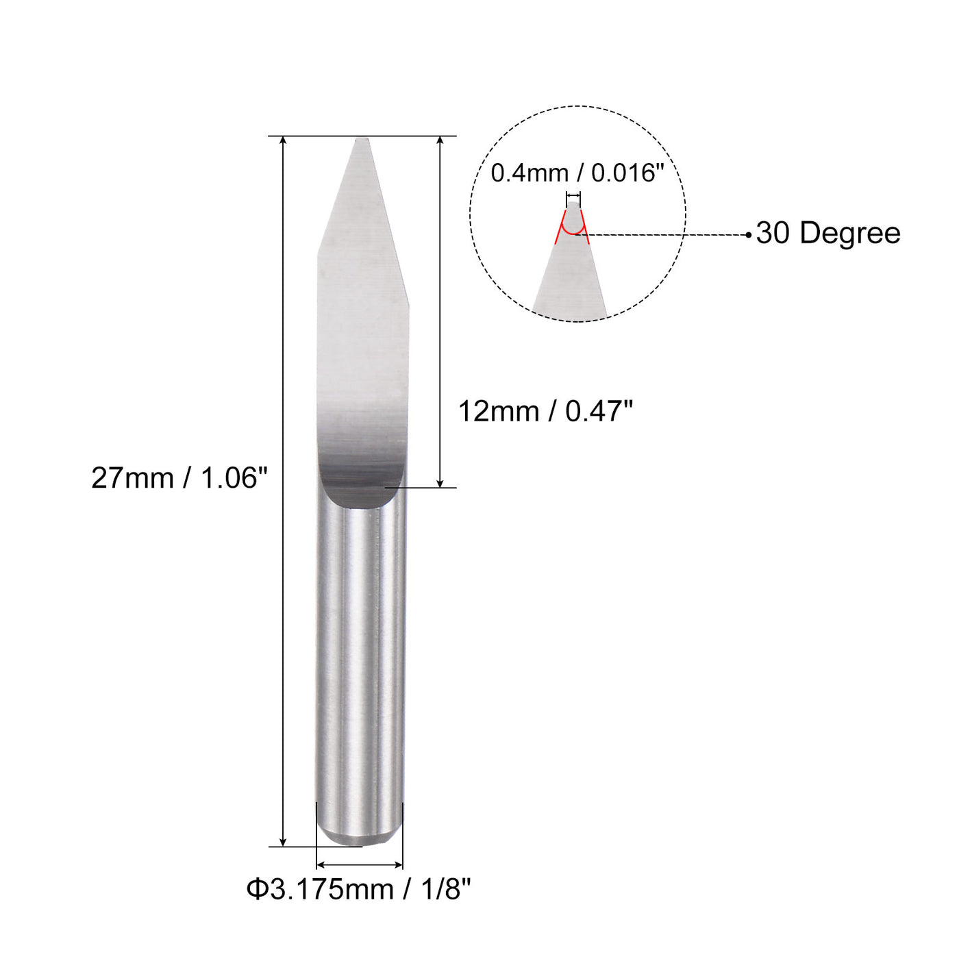 Harfington Solid Carbide Wood Engraving CNC Router Bit Milling Cutter