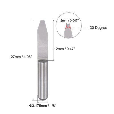 Harfington Solid Carbide Wood Engraving CNC Router Bit Cutting Tool