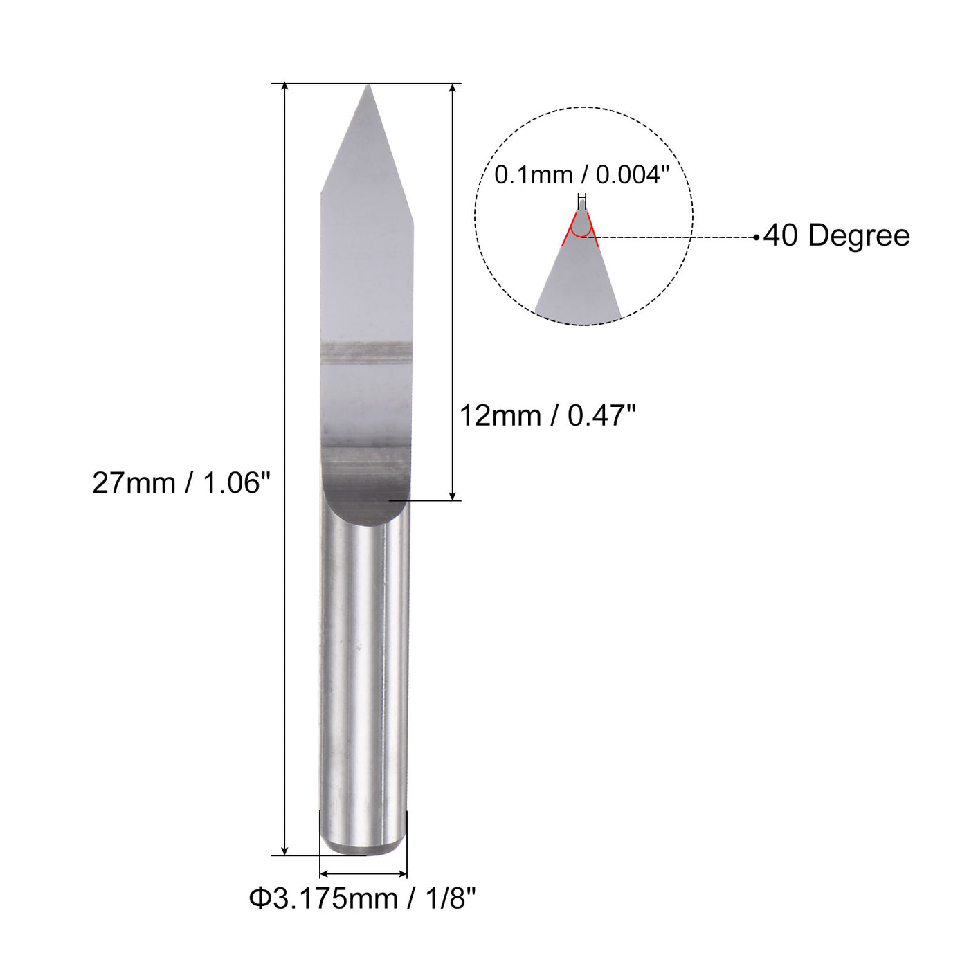 Harfington Solid Carbide Wood Engraving CNC Router Bit Carving Milling Cutter
