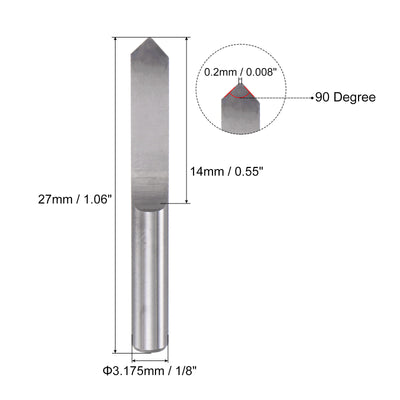 Harfington Solid Carbide Wood Plastic Engraving CNC Router Bit