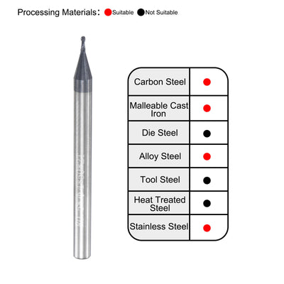 Harfington Carbide Flute Ball Nose End Mill
