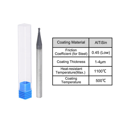 Harfington Carbide Flute Ball Nose End Mill