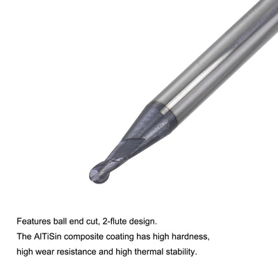 Harfington Carbide Flute Ball Nose End Mill