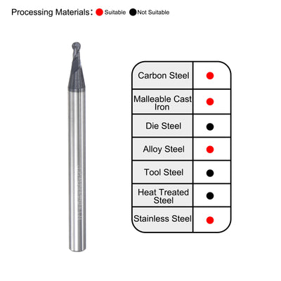 Harfington Carbide Flute Ball Nose End Mill