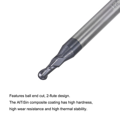 Harfington Carbide Flute Ball Nose End Mill
