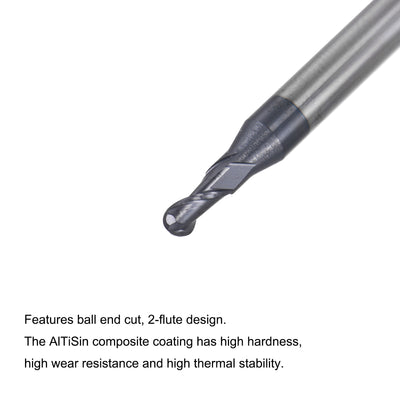 Harfington Carbide Flute Ball Nose End Mill