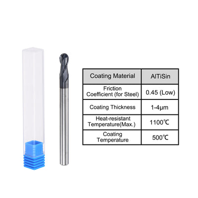Harfington Carbide Flute Ball Nose End Mill