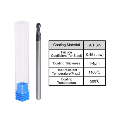Harfington Carbide Flute Ball Nose End Mill