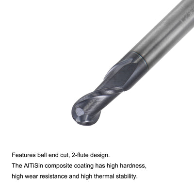 Harfington Carbide Flute Ball Nose End Mill