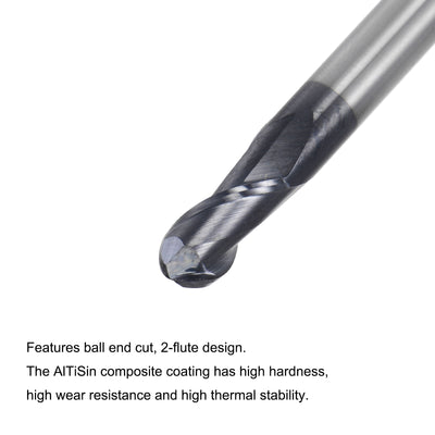 Harfington Carbide Flute Ball Nose End Mill