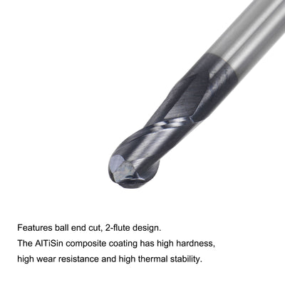 Harfington Carbide Flute Ball Nose End Mill