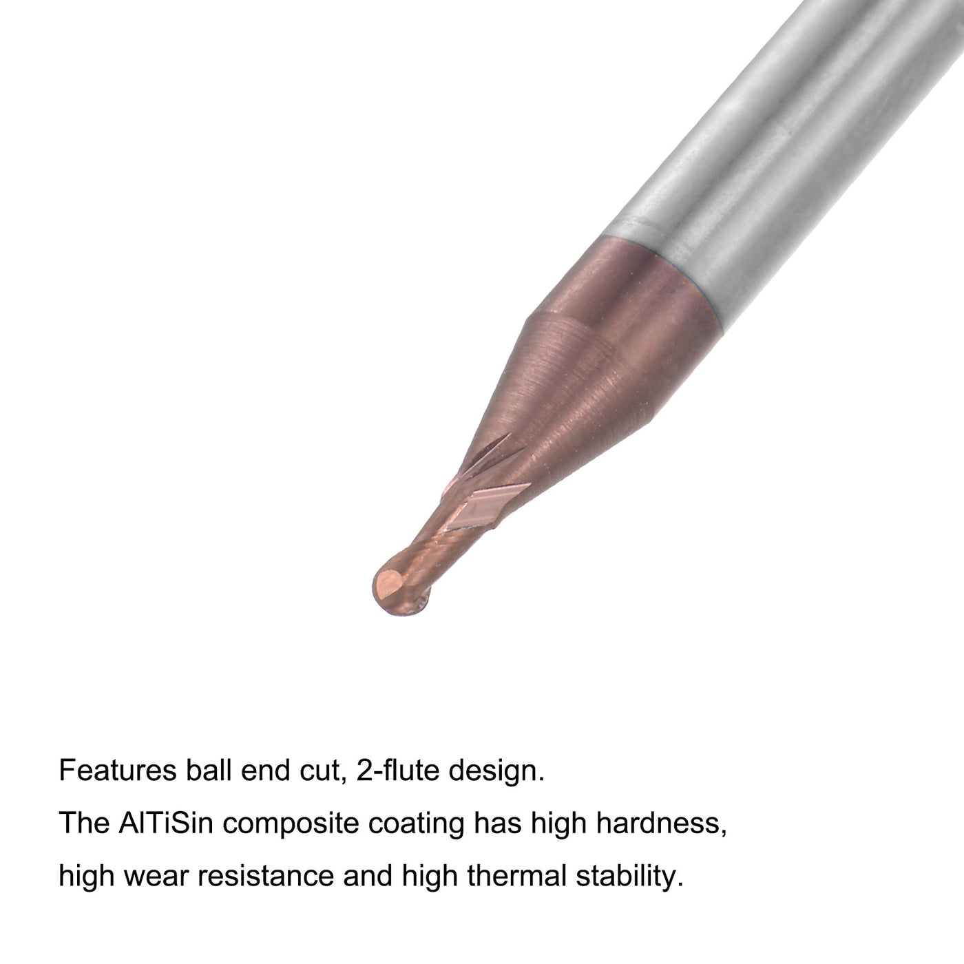 Harfington Carbide Flute Ball Nose End Mill Milling Cutter