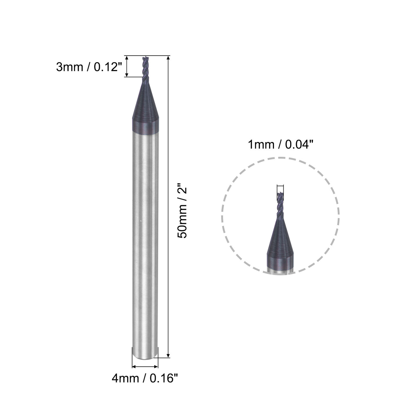 Harfington Carbide  Flute Square End Mill Milling Cutter
