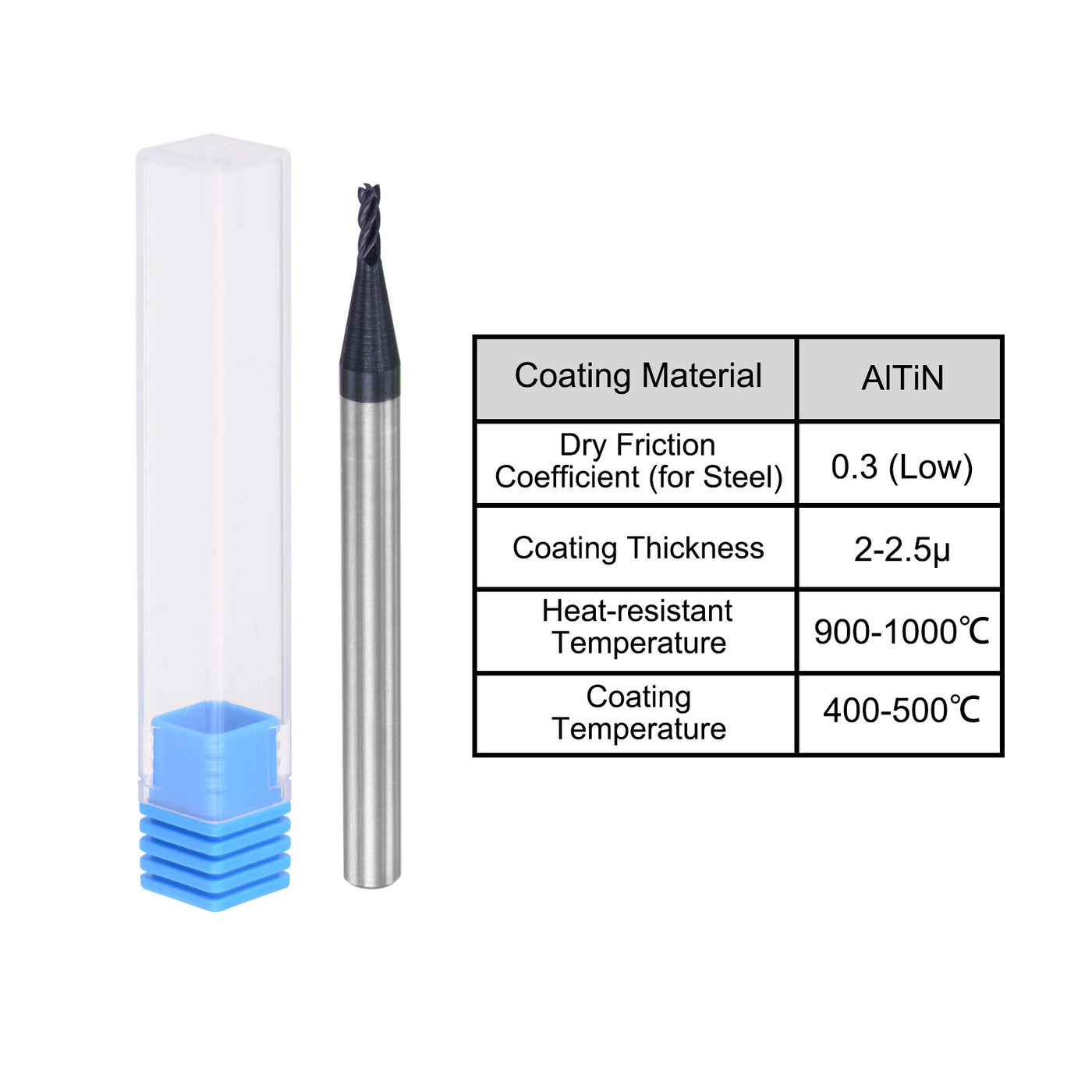 Harfington Carbide  Flute Square End Mill Milling Cutter Cutting Tool