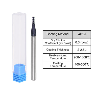 Harfington Carbide  Flute Square End Mill Milling Cutter Cutting Tool