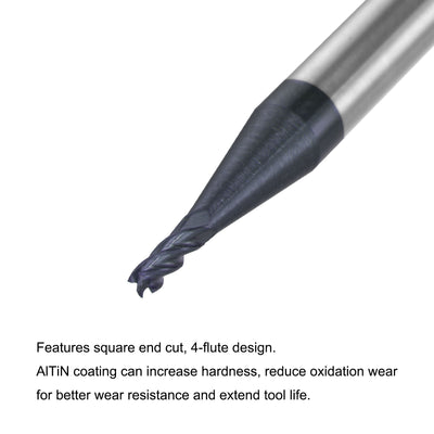 Harfington Carbide  Flute Square End Mill Milling Cutter