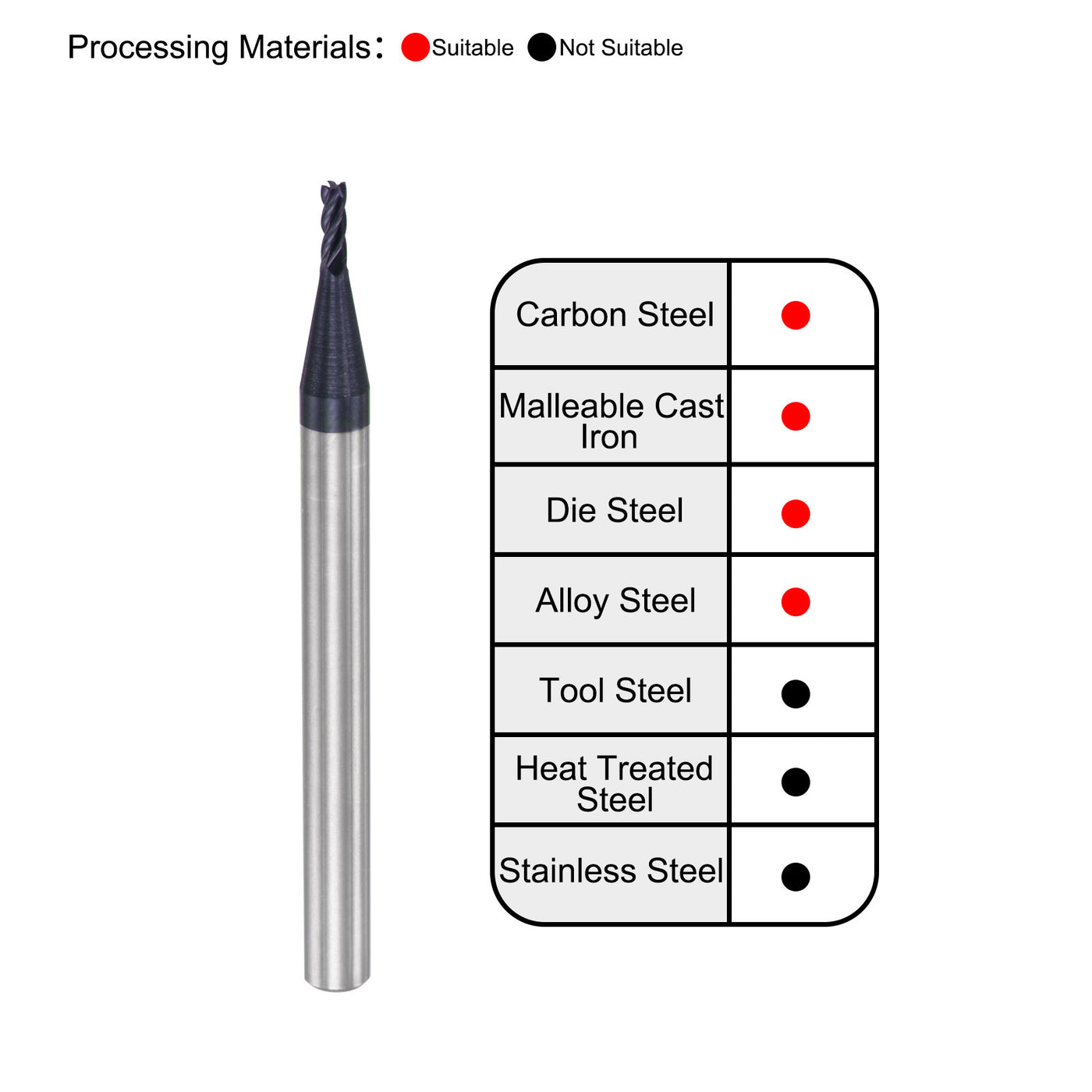 Harfington Carbide  Flute Square End Mill Milling Cutter