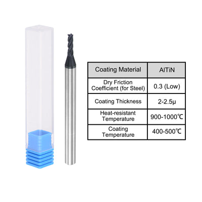 Harfington Carbide  Flute Square End Mill Milling Cutter Cutting Tool