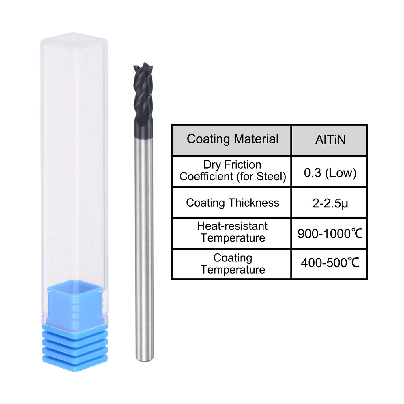Harfington Carbide  Flute Square End Mill Milling Cutter Cutting Tool
