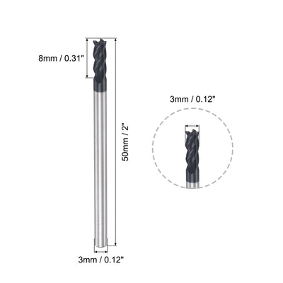 Harfington Carbide  Flute Square End Mill Milling Cutter